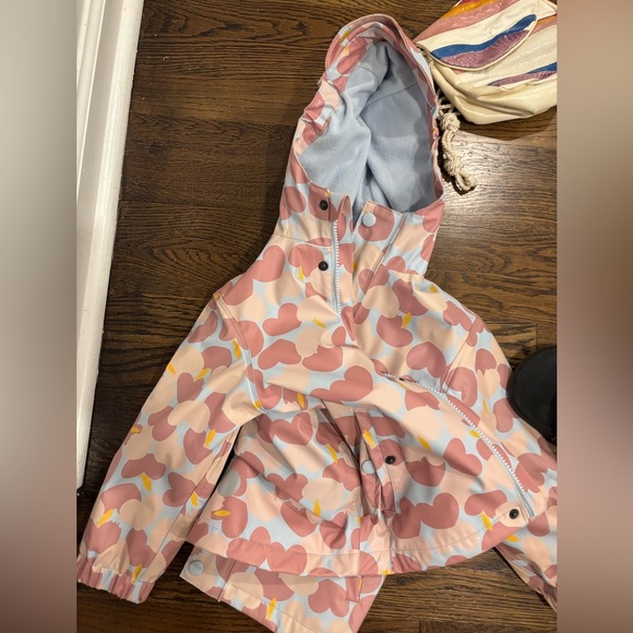 Snapperrock Apple Love Recycled Lined Raincoat - Picture 3 of 16